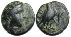 Abydos Troas Ae : Apollo / Eagle and Dolphin