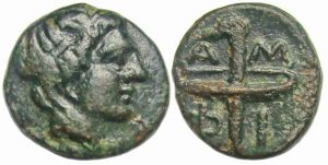 Amphipolis Macedon Ae : Male Head / Race Torch