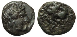 Antandros Troas Ae : Apollo / Head of Lion