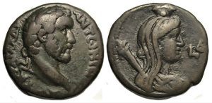 Antoninus Pius Bi Tetradrachm : Bust of Demeter