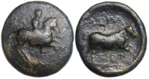 Atrax Thessaly Ae : Horseman / Bull Butting