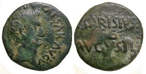Augustus Ae As : P CARISIVS / LEG / AVGVSTI : Very Scarce