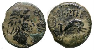 Carteia Ae Semis : Head of Neptune / Dolphin