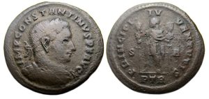 Constantine I Follis : PRINCIPI IVVENTVTIS : 27mm : Scarce