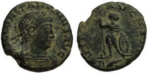 Constantine II ae4 : VIRTVS AVGVSTI