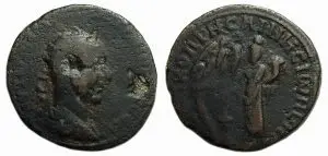 Trajan Decius : Rhesaena Mesopotamia : City Goddess and Eagle