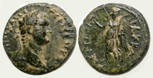 Domitian Ae : Nacrasa Lydia : Nike Standing