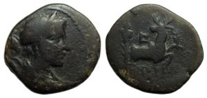Ephesus Ionia : Artemis / Stag and Torch : 23mm