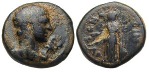 Eumenea Phrygia Ae : Hermes and Caduceus / Athena