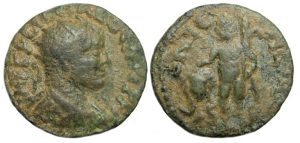 Gallienus : Iconium Lycaonia Ae : Perseus Holding Head of Medusa
