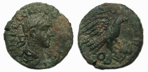 Gallienus : Alexandria Troas : Eagle Carrying Head of Bull