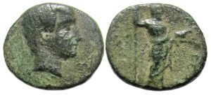 Gamerses, Dynasts of Lycia Ae : Male Head / Zeus Standing
