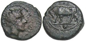 Gela Sicily Ae Onkia : Head of Gelas / Bull Standing