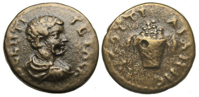 Geta Ae : Augusta Traiana, Thrace : Basket of Fruit