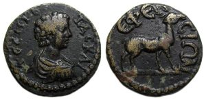 Geta Ae : Ephesus Ionia : Stag Standing