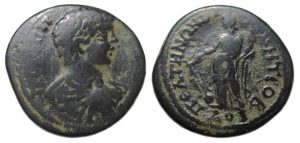 Geta Ae : Peltae Phrygia : Tyche