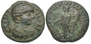 Geta Ae : Peltae Phrygia : Tyche : Scarcer Issue