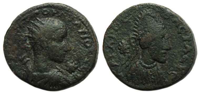 Gordian III and Agbar X Ae : Edessa Mesopotamia