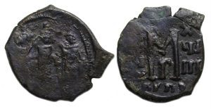 Heraclius Ae Follis : Cyprus mint