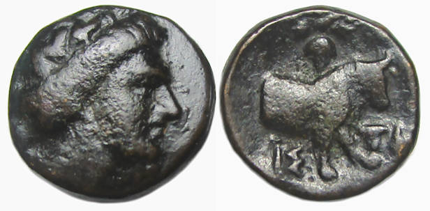 Histiaia Euboia Ae : Histiaia / Forepart of Bull : Ex-BCD