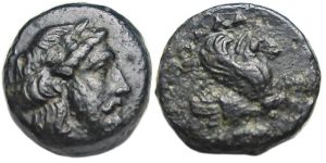Iolla Mysia Ae : Zeus / Forepart of Pegasos