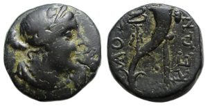 Laodikeia Phrygia Ae : Bust of Laodica / Cornucopiae