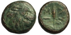 Lysimacheia Thrace : Head of Lion / Grain Ear