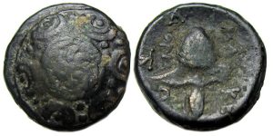 Macedonian Kingdom Ae : Shield / Helmet : Very Scarce Type