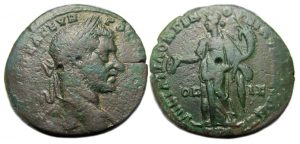 Macrinus Ae : Nicopolis ad Istrum, Moesia : Homonoia