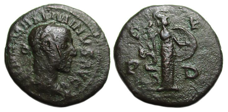 Maximinus I Thrax : Deultum Thrace ; Athena and Serpent