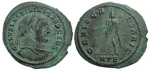 Maximinus II Daia as Caesar Ae " GENIO CAESARIS