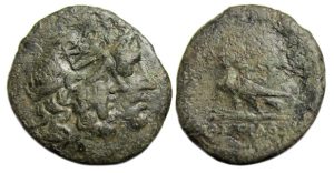 Mostis : Kings of Thrace : Jugate busts of Zeus and Hera / Eagle