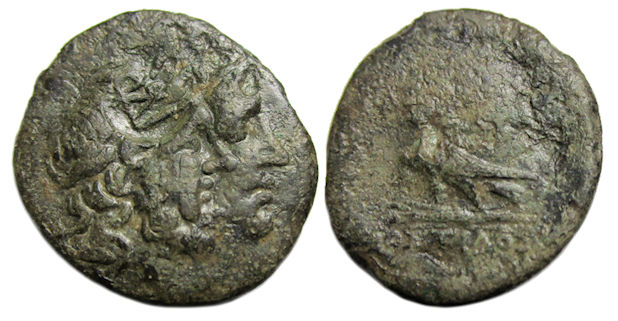 Mostis : Kings of Thrace : Jugate busts of Zeus and Hera / Eagle
