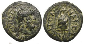 Nacrasa Lydia : Ae : Herakles / Coiled Serpent