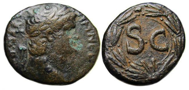 Nero Ae : Antioch Syria : SC within wreath