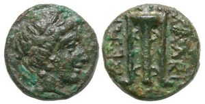 Olynthos Macedonia Ae : Apollo / Tripod