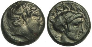 Phalanna Thessaly Ae Dichalkon : Male Head / Head of Nymph