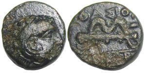 Philippoi Macedon as Thasian Epeiros Ae : Herakles / Bow