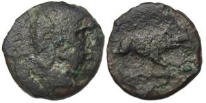 Psophis Arkadia Ae : Herakles / Erymanthian Boar : Ex-BCD