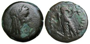 Ptolemy V or VI Ae : Head of Isis / Eagle Standing