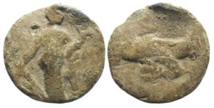 Roman Pb Tessera : Fortuna / Clasped hands