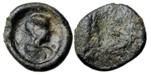 Roman Pb Tessera : Female Bust / Blank