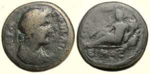 Saitta Lydia Ae : Bust of Senate / River-God Hyllos Reclining