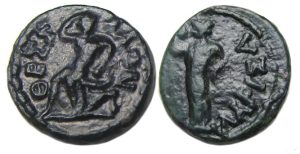 Thessaly, Koinon of Thessaly Ae : Apollo Seated / Larissa