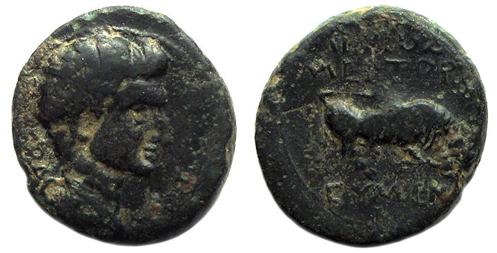 Tiberius : Eumeneia Phrygia : Bull Butting