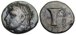 Tisna Aeolis Ae : River-God Tisnaios / Oinochoe