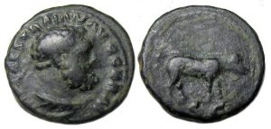 Trajan Ae Quadrans : Hercules / Boar : Nice Example
