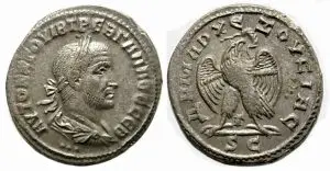 Trebonianus Gallus AR Tetradrachm : Seleucis & Pieria : Eagle