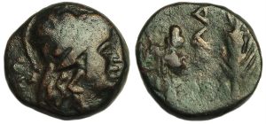 Kallatis Thrace Ae : Athena / Club and Grain Ear