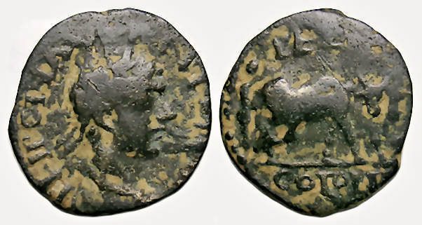 Elagabalus Ae : Petra Decapolis : Founder Plowing